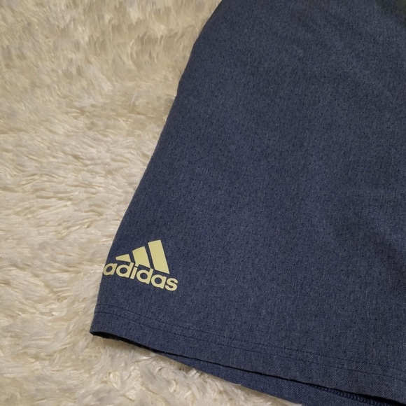 Adidas Blue Flat Front Shorts with Elastic Waistband Size Medium EUC - Picture 5 of 6